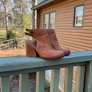 Kork-Ease Heeled Booties with open heel